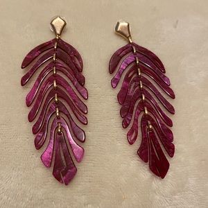 Maroon and Rose gold Kendra Scott Statement Earrings